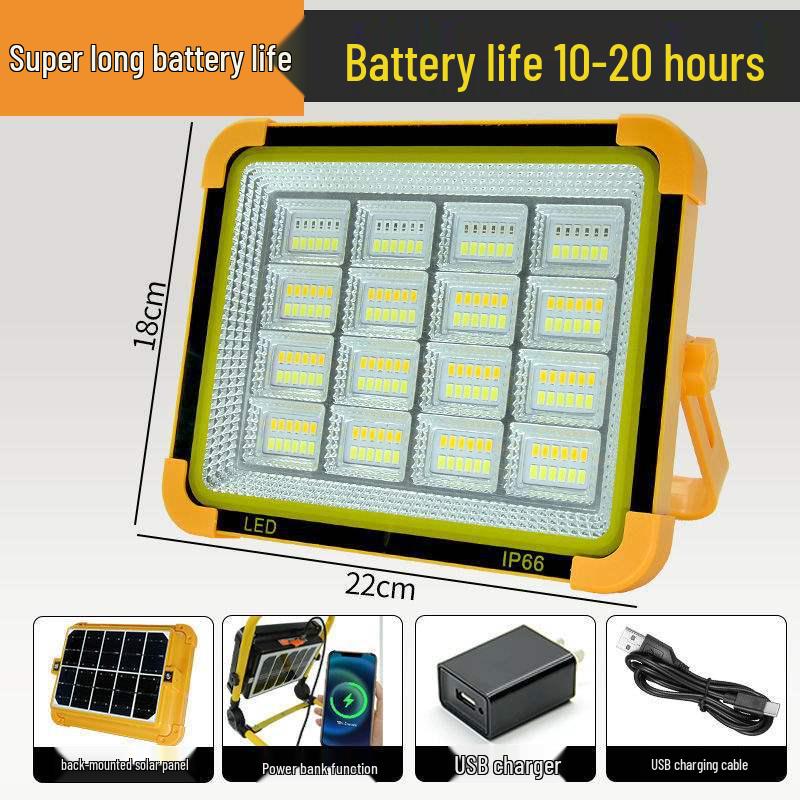 Rechargeable Solar LED Flashlight: High Power, Long Range, Waterproof, with Side Light & Remote Control.