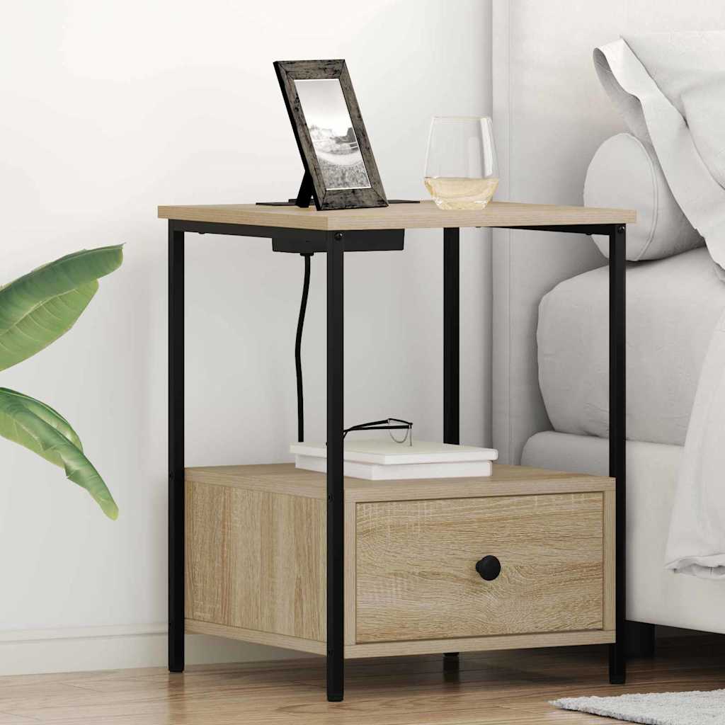 Nightstand Sonoma Oak 42 X 41 X 56 Cm Engineered Wood