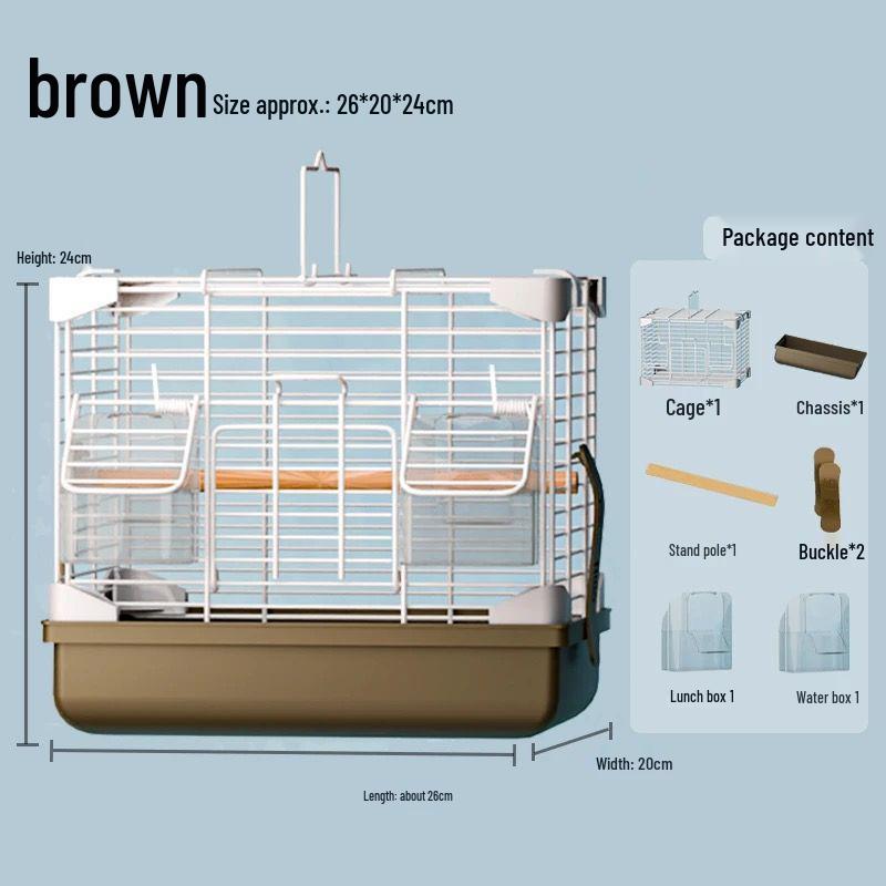 New Style Ornamental Metal Parrot Cage - Single Layer for Budgerigar, Cockatiel, Finch, and Tiger-skin Birds