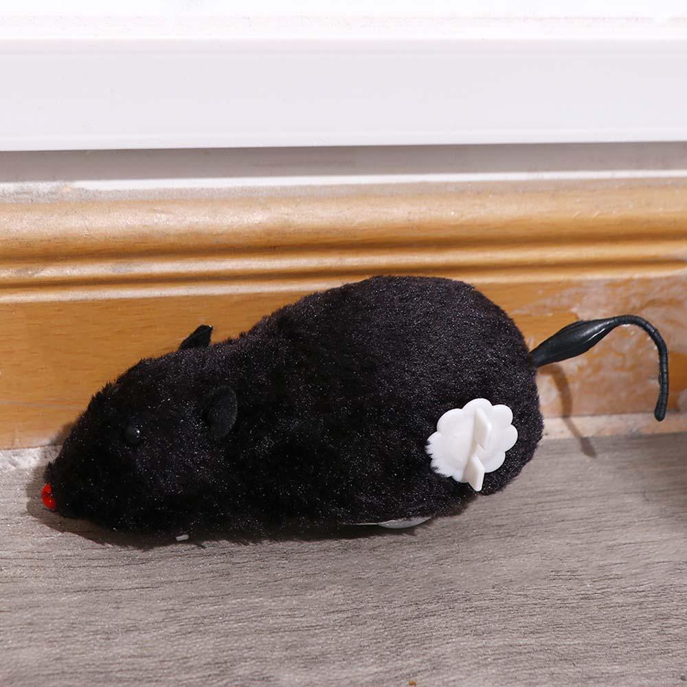 Rat Mechanical Motion Power Wind Up Toys Cat Dog Playing Toy Clockwork Toy Plush Mouse Toy
