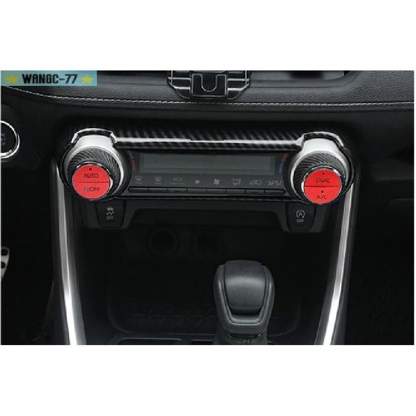 Red Fit For Toyota RAV4 - Aluminum Central Console AC Switch Button Trim