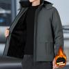 Fashionable and versatile Men's Thickened Warm Winter Jacket - Wrinkle Resistant Lightweight Soft and Cozy Long Sleeve Down Jacket