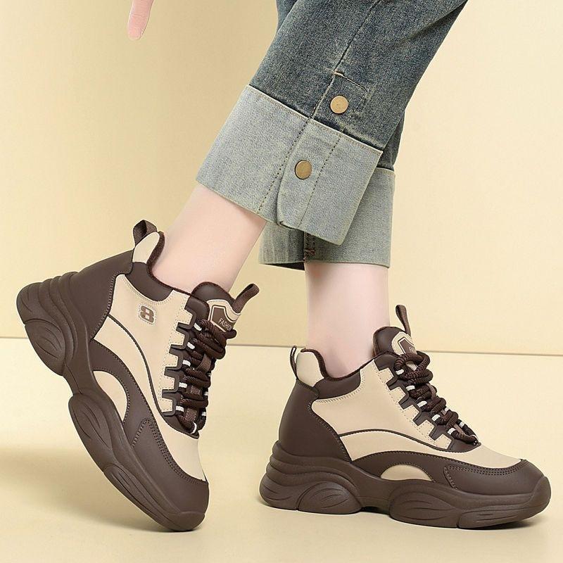 

Shoes platform dad shoes 2025 new spring and autumn women s shoes versatile and popular spring and autumn height increase casual sports shoes 40 коричневый