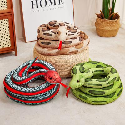 Amazon Simulated Spotted Boa Constrictor Plush Whole Person Funny Big Snake Plush Toy Doll Zodiac Sign