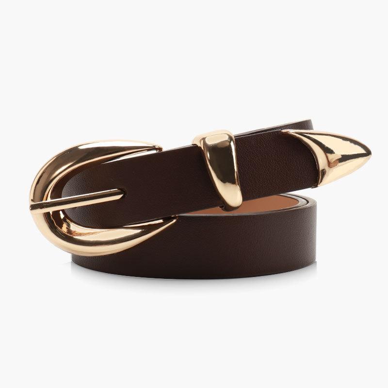 

Новая корейская версия женского ремня высокого класса, универсальный джинсовый студенческий ремень, золотой сплав, ремень из трех частей, женский