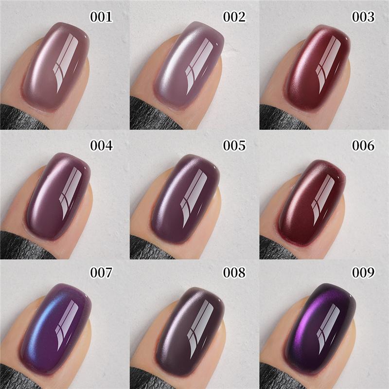 5ml Purple Ice Translucent Cat Eye Nail Gel for Spring Summer DIY Nail Art Tools Soak Off UV LED Gel Long Lasting Manicure Kit