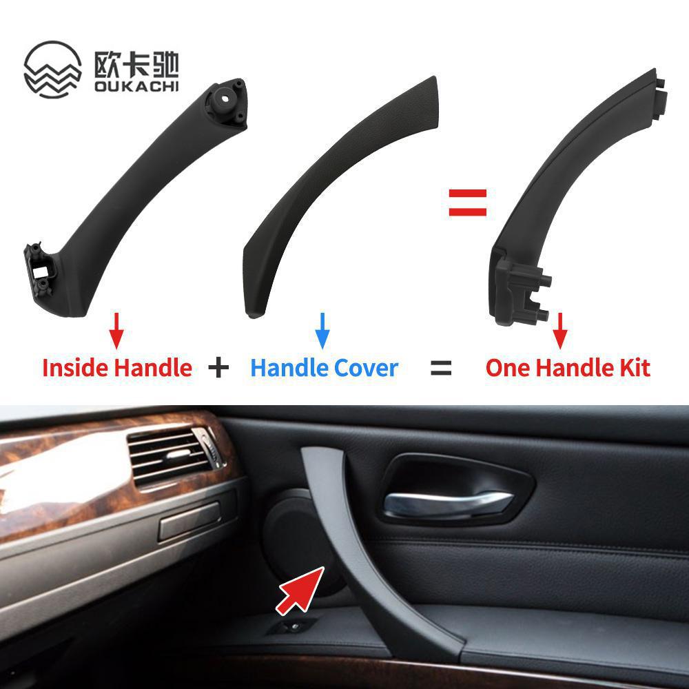 Car Passenger Left Right Side Interior Door Pull Handle with Cover Trim For BMW 3 Series E90 E91 E92 316i 318i 320i 325i 328i