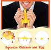 6pcs Funny Rubber Chicken Keychain Laying Egg Chicken StrRelief for Adult Venting Anger,Releasing Stress