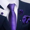 Brown Paisley Men's Tie, Pocket Square, Cufflinks & Boutonniere Set for Business Formal Wear.