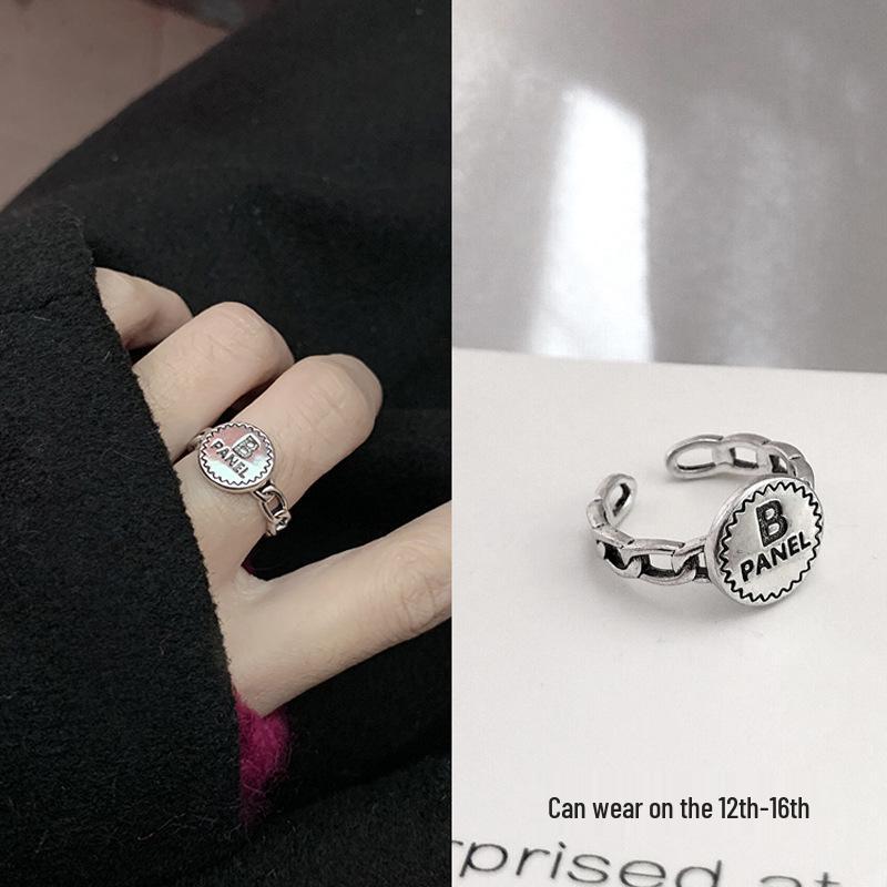 S925 Silver-Plated Creative Teardrop Ring for Women - European/American Open Design