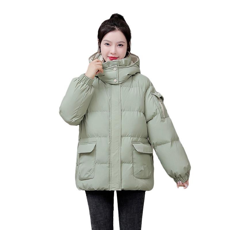 Sports style winter new fashion simple stand-up collar down cotton clothes small short thickened bread clothes