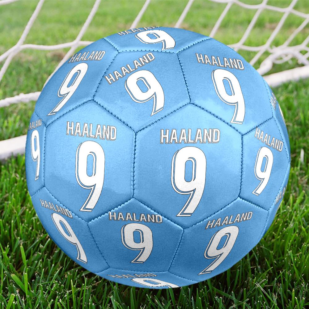 1pc Halaands Manchester City Debut Size 5 Soccer Ball PVC Football Sports Matches Training Outdoor Games Beach Elastic Balls 07e115