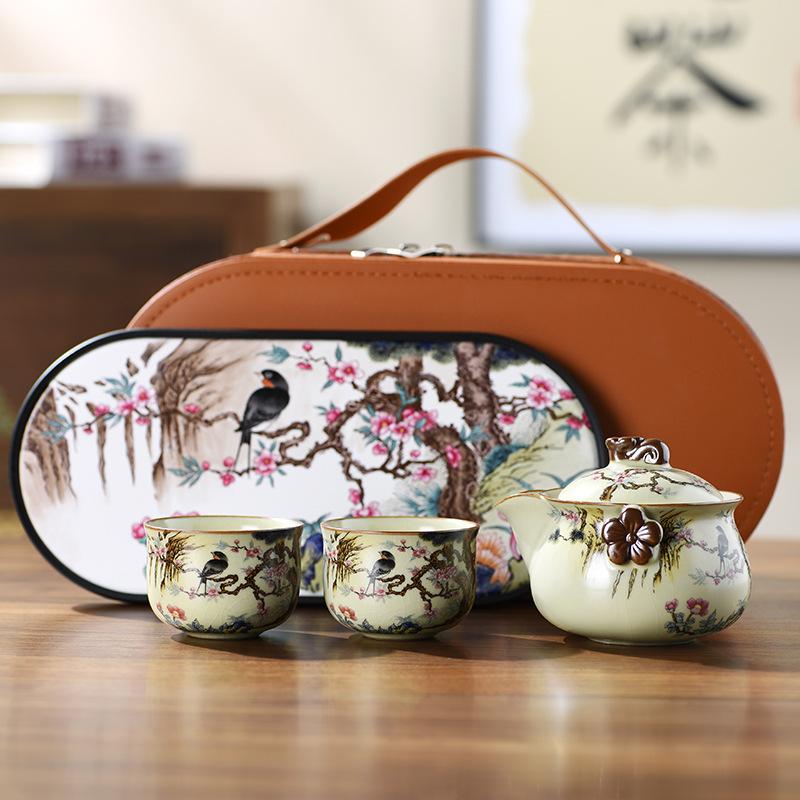 

Ru Kiln Tea Set Complete Set Boutique Set Of Cups Gaiwan Tea Ceremony Set Teapot And Tea Cup Set Tea Services Accessories Gift