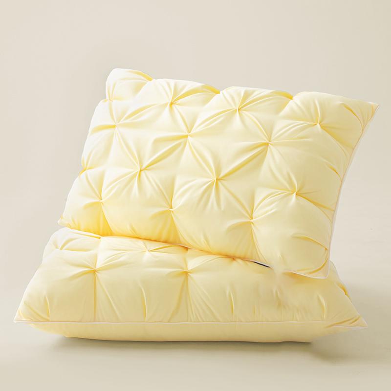Twisted Flower48 × 74cmStar Hotel High and Low Pillow Home No Collapse Cervical Pillow Insert Waterable Wash Pillow Inner