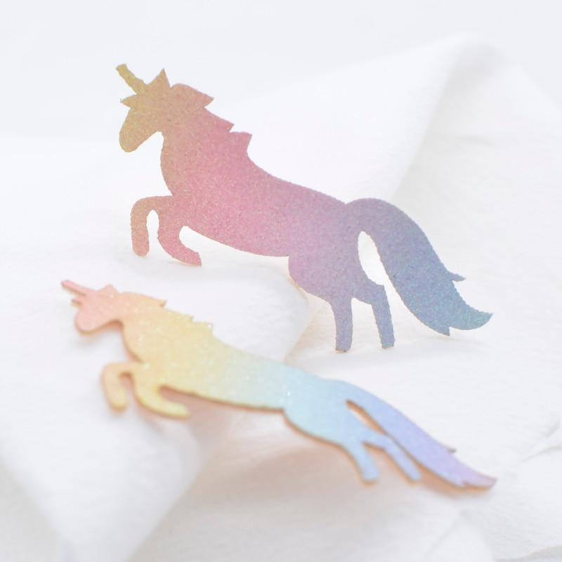 

20 шт./лот, блестящая Радуга, лошадь, декор, аксессуары, нашивки, единорог, украшение для скрапбукинга, поставка