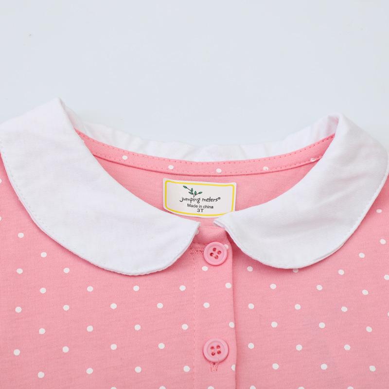 2025 Summer Cartoon Embroidered Lapel Cotton Dresses for Girls - European & American Style