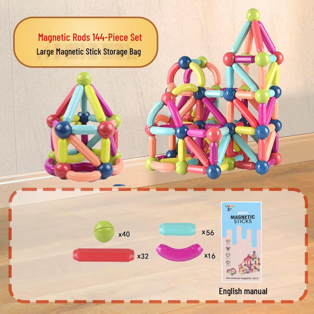 Magnetic Building Blocks Toy for Children – Educational Interlocking Sticks