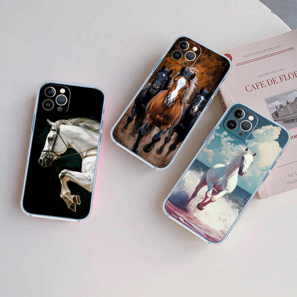 MY11 Fine Horse Transparent Phone Case for LG K22 K30 K40 K40S K41 K42 K50 K50S K51 K51S K52 K61 K62 K71 K92 Q60 Q61 V40 V50 V60
