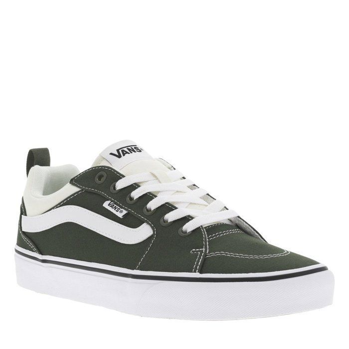 Baskets Basses - VANS - Olive - Textile - Lacets - Semelle Vulcanisée