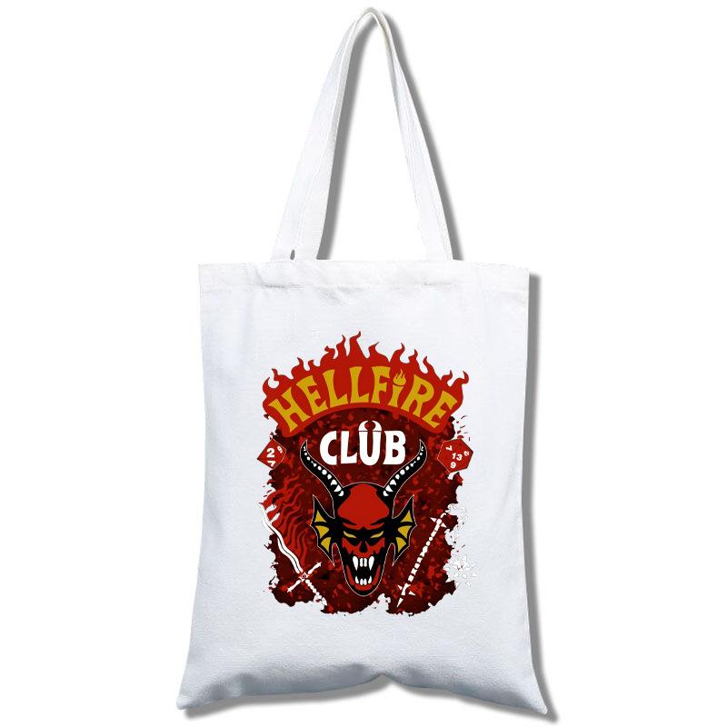 Stranger Things, Student Shopping Mobile Phone Canvas Handheld Crossbody Bag Canvas Bag