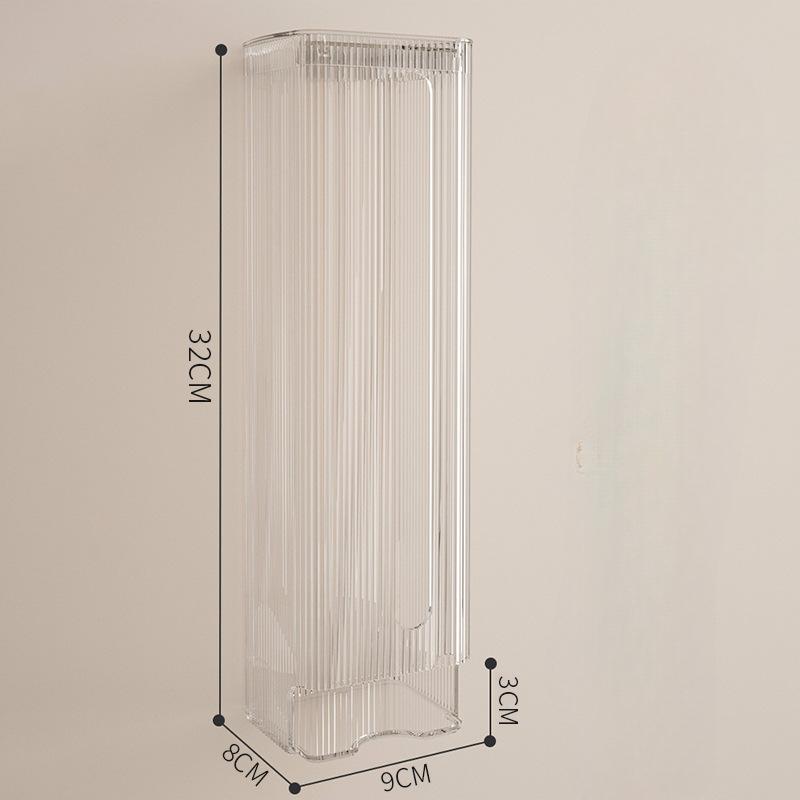 

Мешок для мусора, ящик для хранения, настенный кухонный мешок большой емкости, удобный мешок для извлечения, пластиковый мешок-сборник 32*8*9*3cm прозрачный белый