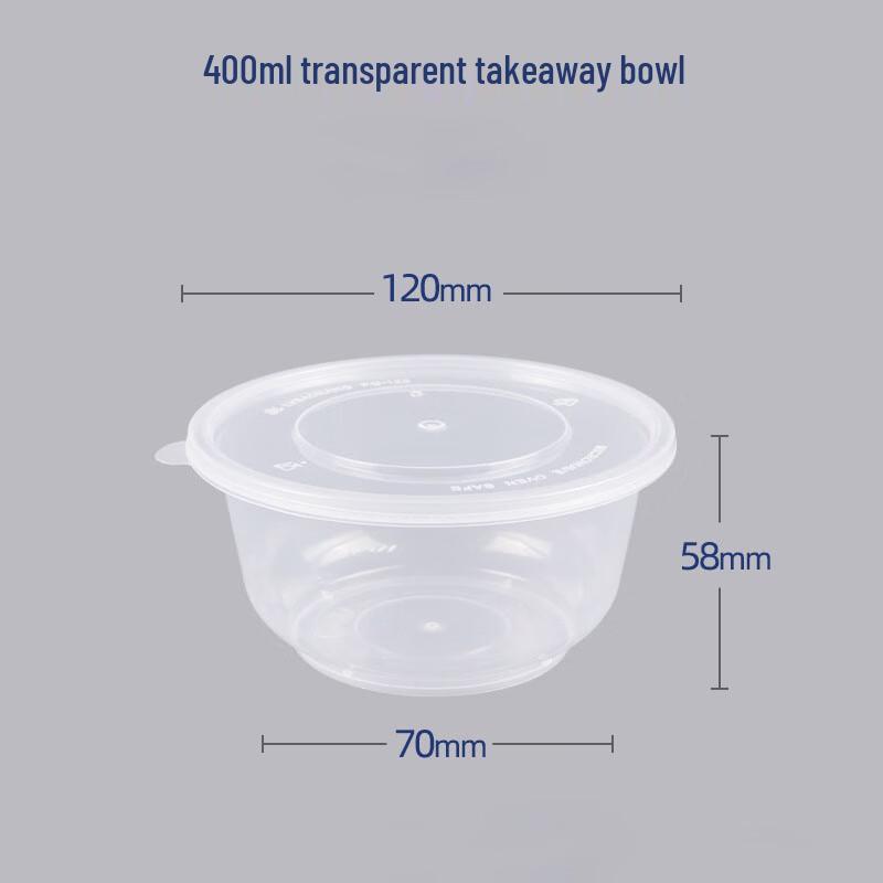 Disposable Clear Plastic Round Bowls