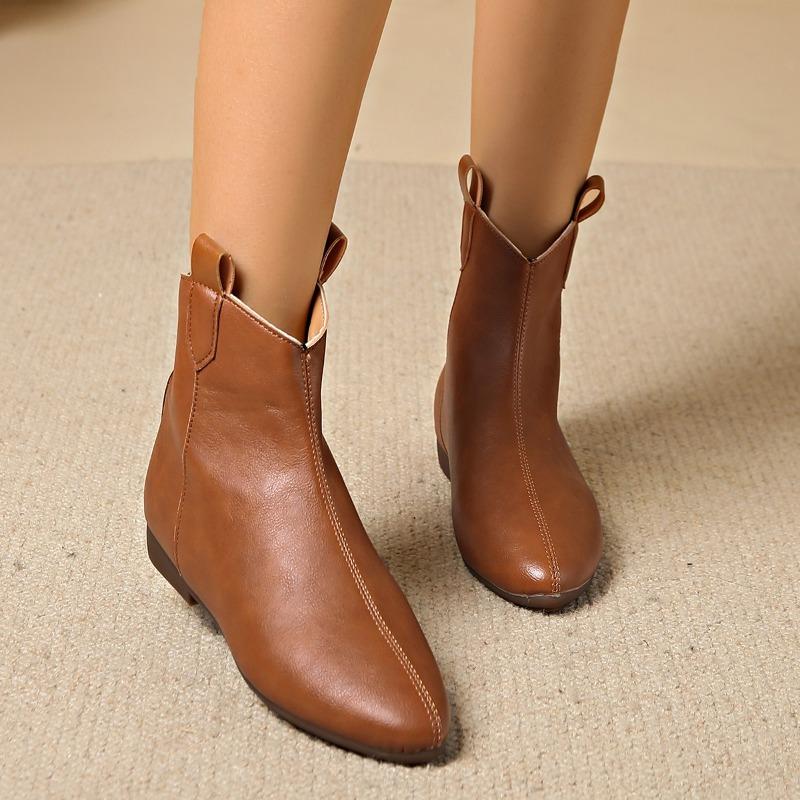 Fashion Pointed Toe Women Chelsea Boots Flats Ankle Oxford Shoes Retro Winter New Trend 2024 Goth Walking Gladiator Casual Zapatos Mujer