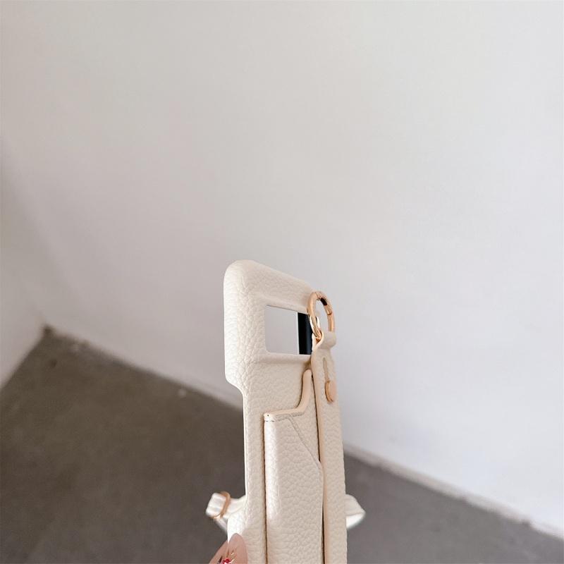 For Google Pixel 8 9 10 Pro XL Case PU Leather Wristlet Card Bag Grip Strap Shoulder Long Crossbody Lanyard Ring Clasp Cover