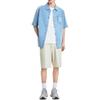 MLB Solid Color Zippered Three-Quarter Casual Shorts Men Shorts Beige 3ASMV0353-50SAM