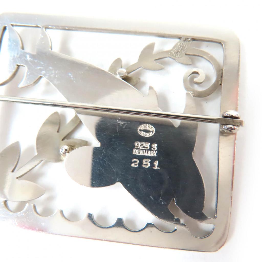 Great Georg Jensen Brooch Dolphin Dolphin Silver 925 Women 251 Used
