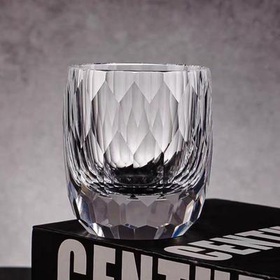 Bicchiere da Vino Rosso in Cristallo Kiriko Giapponese Edo - Bicchiere da Whiskey di Lusso Leggero con Design Samurai Nero