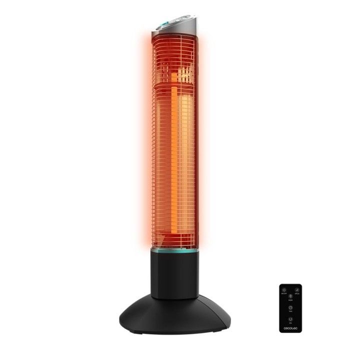 Outdoor Heater - Cecotec - ReadyWarm 1000 Power Tower - 1000 W - Halogen - IP55
