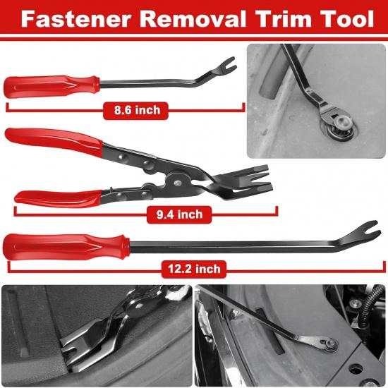 17 Pcs Pick and Hook Set with Trim Removal Tool, Clip Pliers, Fastener Remover,Scraper,and Magnetic Telescoping Tool Kit for Repair