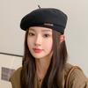 Autumn Beret Hat for Women Vintage Brown Artist Painter Caps Lady Girls Warm Solid Color Octagonal Hats