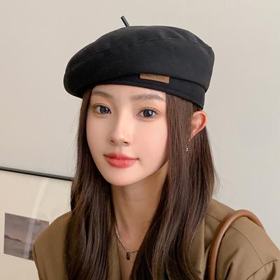 Autumn Beret Hat for Women Vintage Brown Artist Painter Caps Lady Girls Warm Solid Color Octagonal Hats