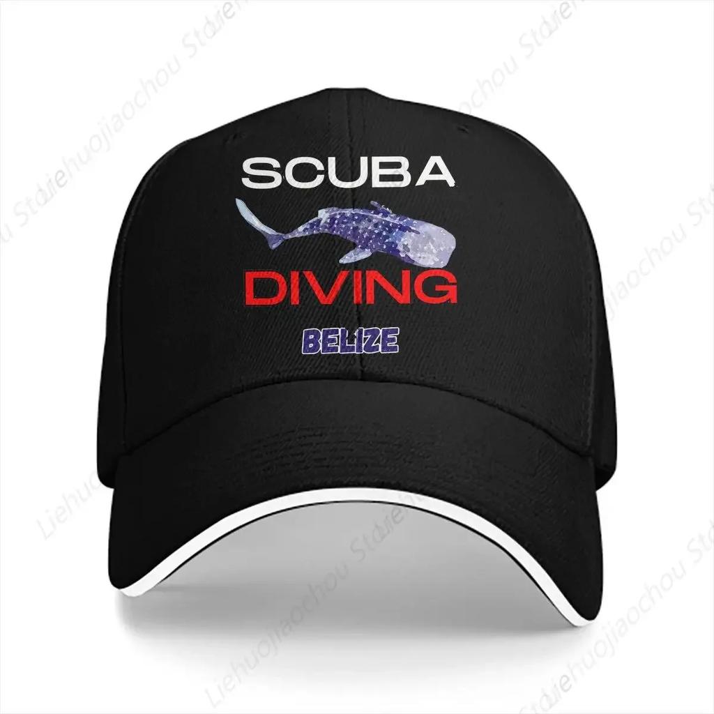 Belize Unisex Baseball Caps Peaked Cap Shark Scuba Diving Sun Shade Hats for Unisex WoUnisex