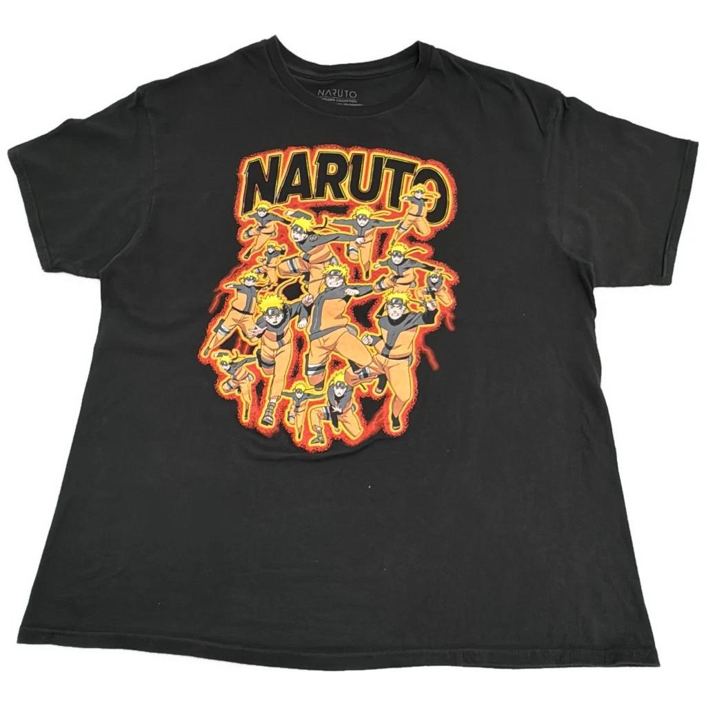 Naruto Shippuden Naruto Uzumaki Graphic T-Shirt XL Black Tee L