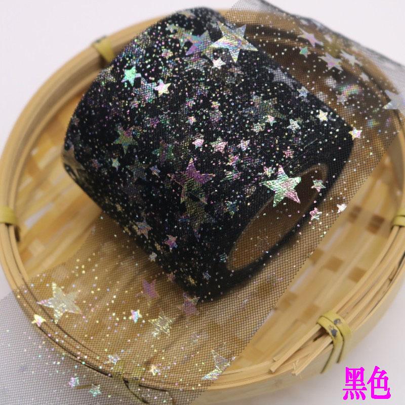 6cm*25Yards Rainbow Love Heart Tulle Ribbon for Crafts Gift Diy Package Wrap Decorative Ribbons Love Stars Lace Christmas Decor