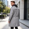 Men's Slim Fit Double-Breasted Casual Jacket Color Long Sleeve with Lapel Collar for Spring and Fall