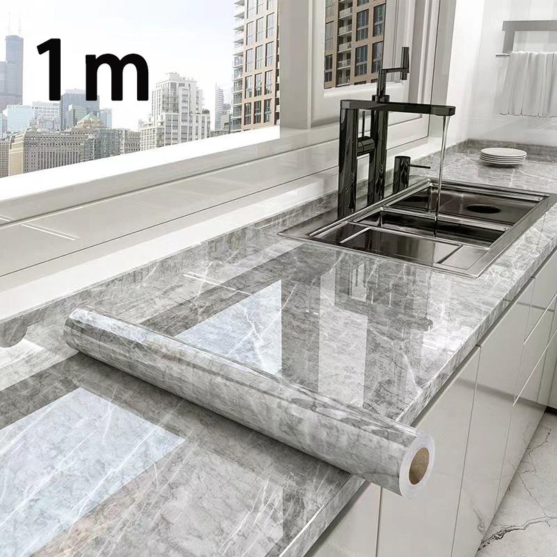 Marble self-adhesive kitchen wall sticker waterproof and stain resistant 0.40m PVC wallpaper