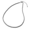 [VOTRE COUTURE] Pearl Necklace, Baby Pearl, Grand Premium, 3mm, White, Silver, Gray, 10-Year Brand Warranty (Silver Gray X Silver, 44 Cm, Necklace