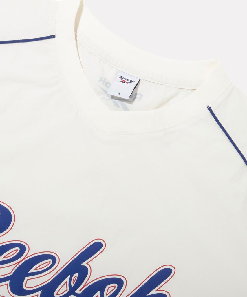 Reebok New Basic Lettering Short Sleeve Piste - White