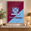 West Ham United FC Custom Name Text 5D Diamond Painting Kit DIY Full Drill Diamond Art Decoration