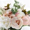 Practical-Artificial Peony Rose Flower Bouquet For Bride Bridesmaid Handmade Wedding Bouquet Silk Bridal Bouquet Holding Flower
