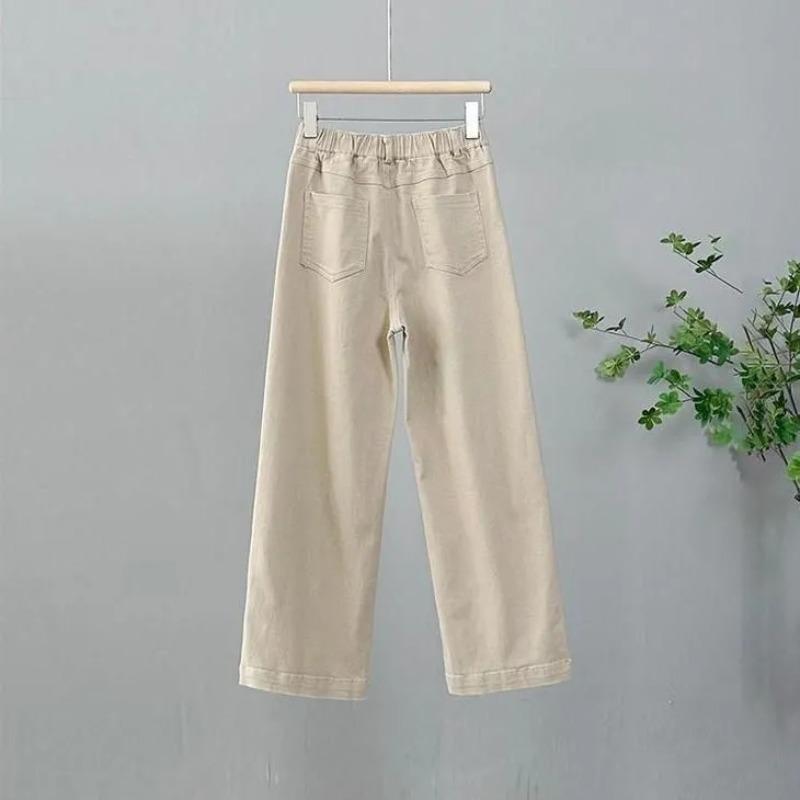 Women's Wide-leg Pants Spring Summer High Waist Korean Femme Trousers Design Sense Loose Ladies Casual Straight Pants