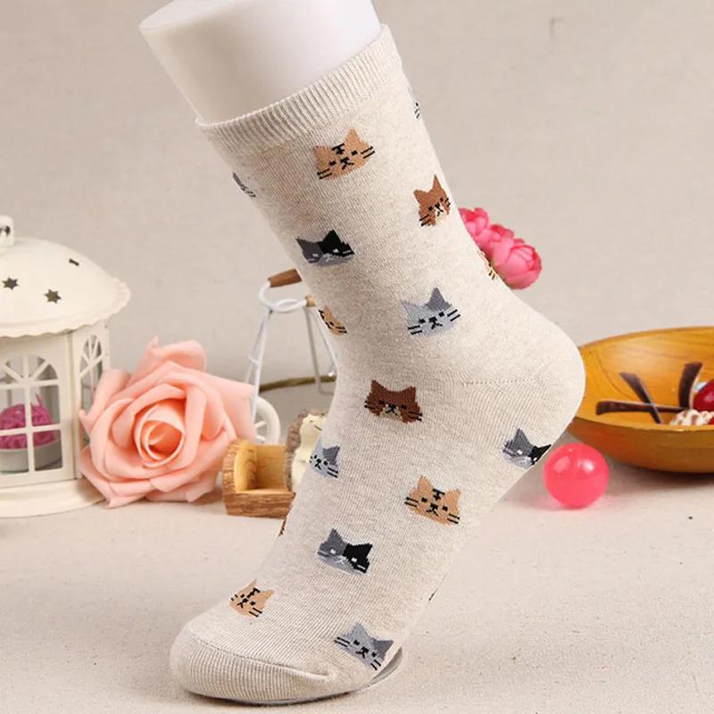 New Cartoon Animal Summer Autumn Cat Lovely For Women Cotton Socks Kitten Meias Sokken Hosiery Ladies Cute Female Dropship