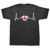Funny Georgia Heartbeat Georgian Flag Adult TShirt Summer Men Fashion T Shirts Cotton Short Sleeve Oversized Loose Tshirt Tops