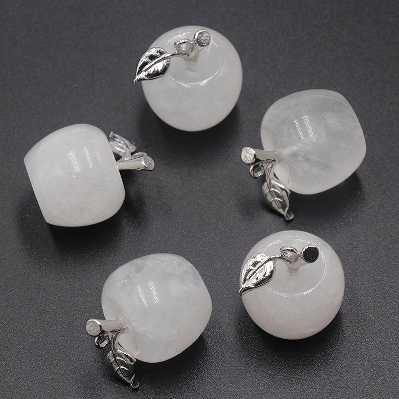 Naturkristall Achat Halbedelstein Amethyst Apfelanhänger Weihnachtsgeschenk