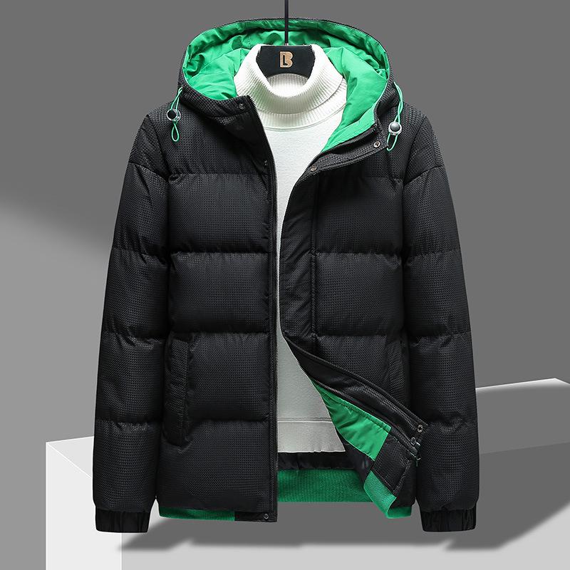 

Men s Light Luxury Sports and Casual Hooded Down Cotton Coat Men s Autumn and Winter New Thickened Warm Cotton Coat Coat Cotton Coat 4XL