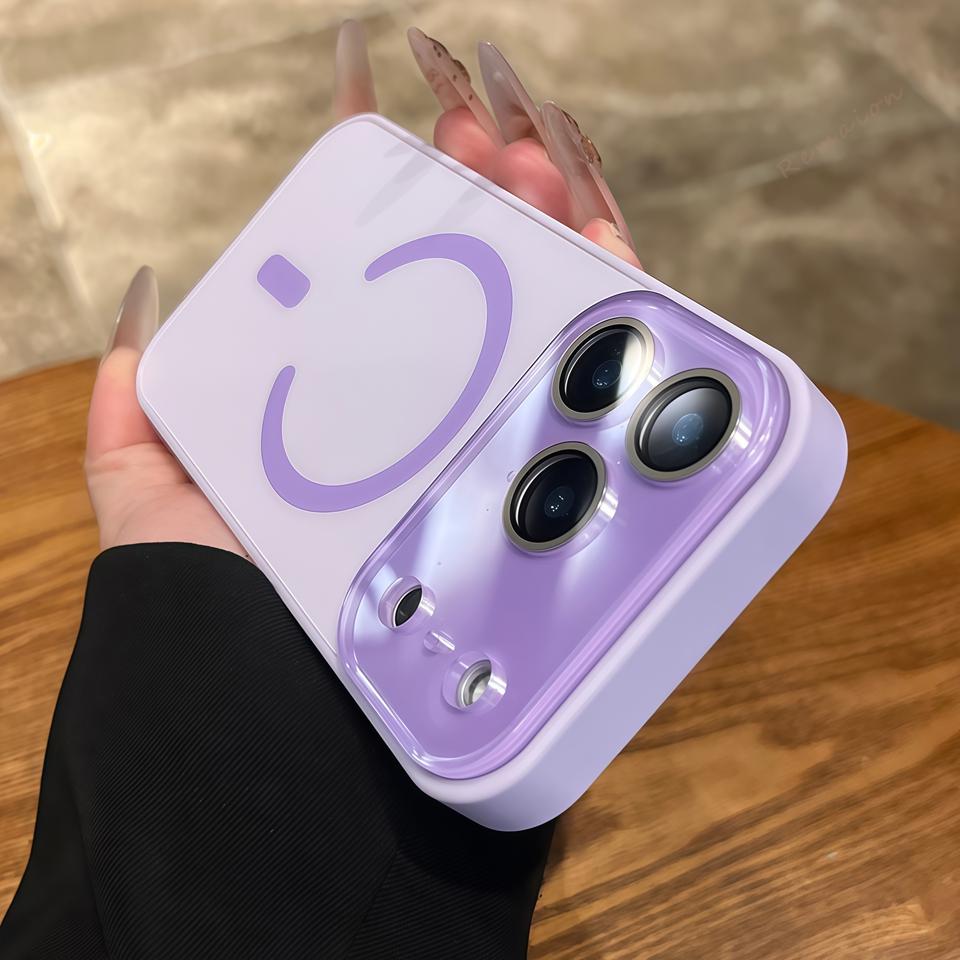 Official Original For Magsafe Magnetic Case For iPhone 17 Air 12 13 14 15 16 17 Pro Max Big Window Glass Lens Protector Cover